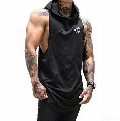 Hooded Mens Bodybuilding Tank