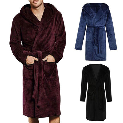 Mens & Ladies Nylon Hooded Bathrobe