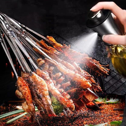 200ML Stainless Steel Oil Spray Bottle Perfect for Kitchen Cooking & Air Fryer Bottle Glass Stainless Steel Oil Sprayer