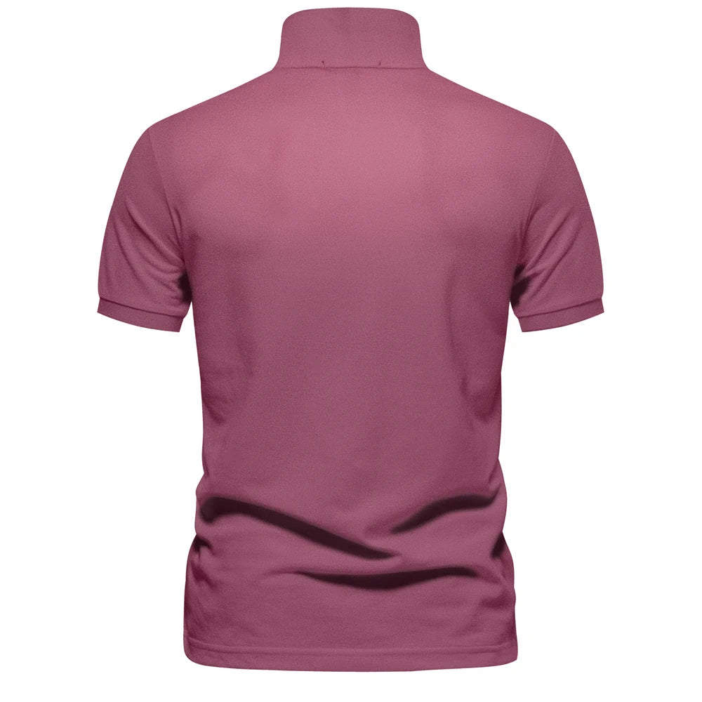 AIOPESON Brand Men's Polo Shirts Cotton Polo Shirts for Men Short Sleeve High Quantity Solid Polo Men New Summer Clothing